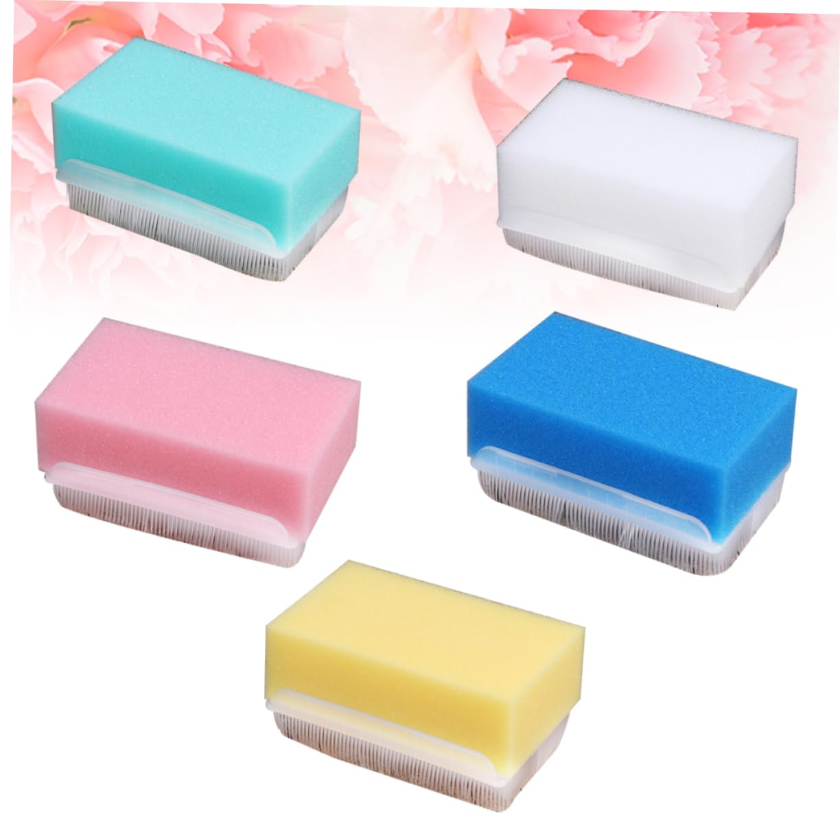 DOITOOL Infant Massage Brush Kit 5pcs Baby Tactile Response Sponge Hand Washing Brush Super Stretchy Quick Dry for All Ages Home Outdoor