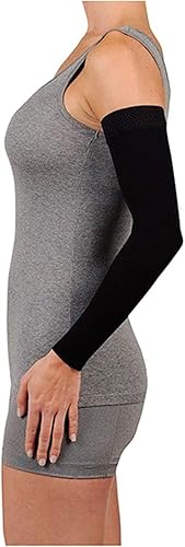 Miniatura 7 de Juzo Soft 2002 30-40mmHg Manga estándar con banda superior de silicona para mujer, beige, 2 (II) regular