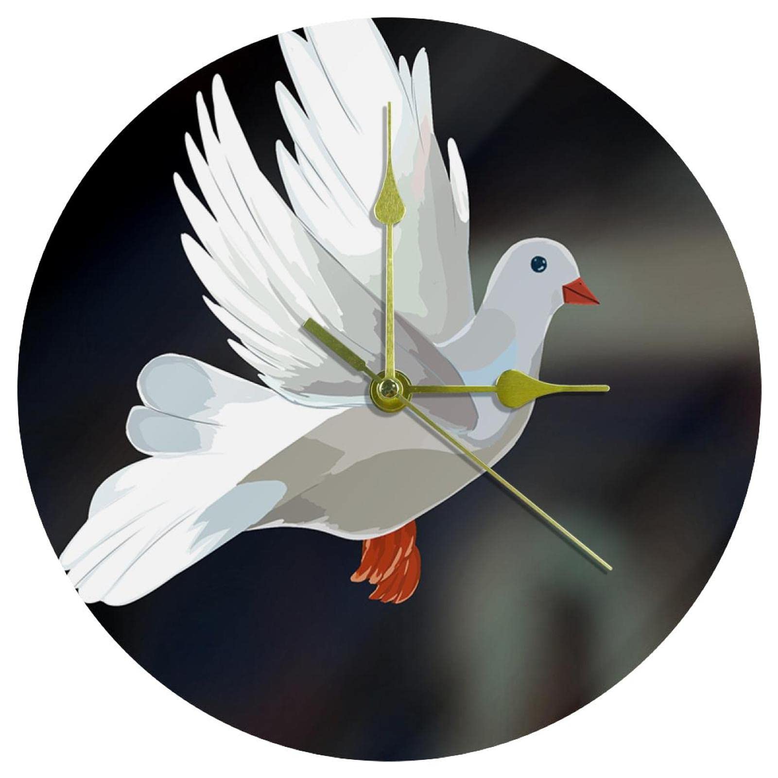 Horloge murale ronde sans tic-tac acrylique pour le calme