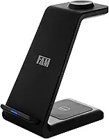 Carregador Triplo Indução 20W FCA QW27 – Carregador sem Fio Rápido para iPhone, Samsung, iWatch e AirPods – Base de Carregamento 3 em 1