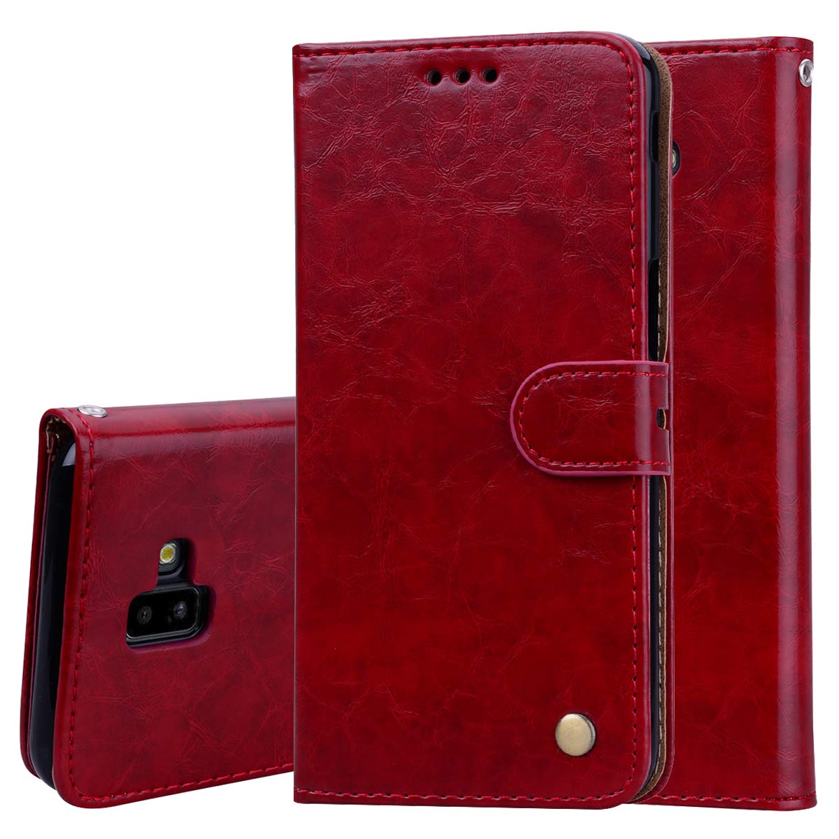 Samsung Galaxy J6 Plus 2018 Card Holder Case, Samsung Galaxy J6 Plus 2018 Wallet Case Slim, Samsung Galaxy J6 Plus 2018 Folio Leather case Cover Shockproof Case with Credit Card Slot,