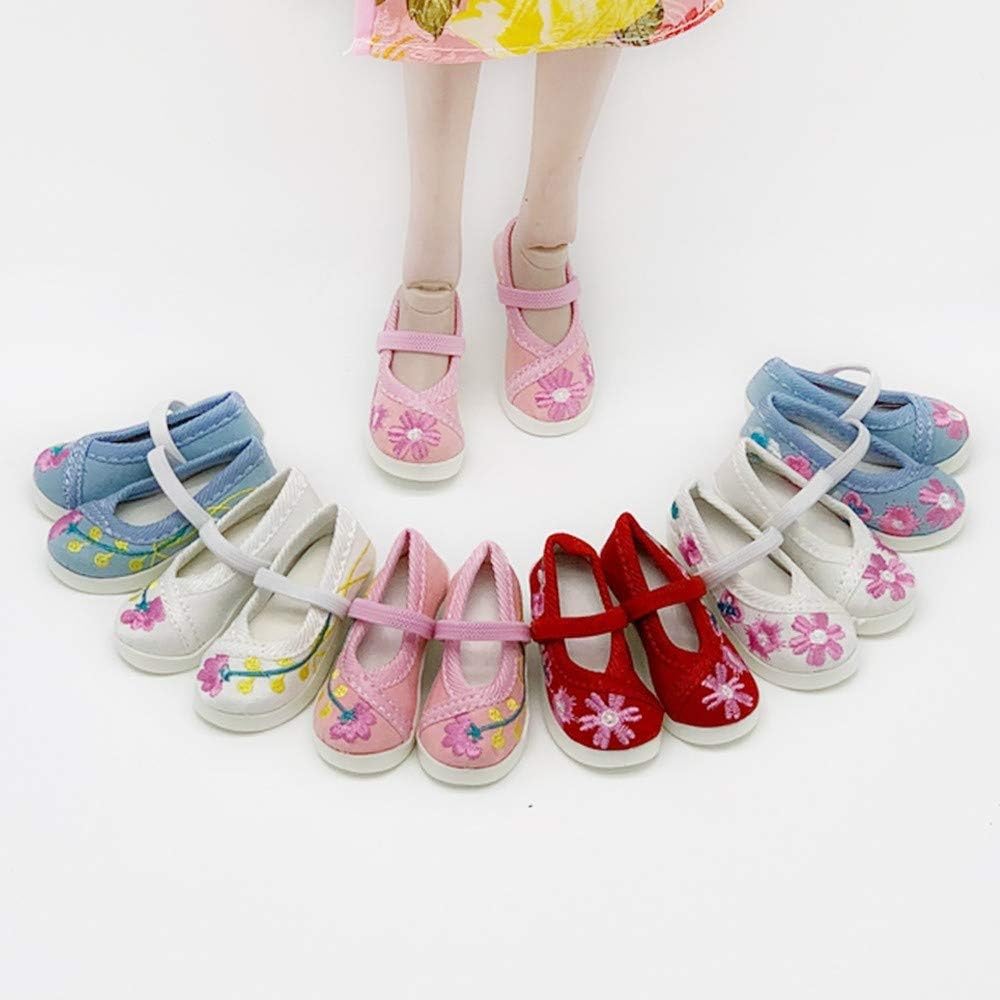 Chaussures brodées à Petits Talons pour poupée BJD 1/3 (60 cm) - Accessoire de Costume décontracté