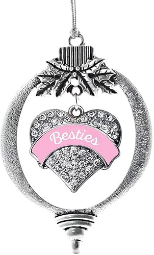 Miniatura 80 de Inspired Silver Adornos festivos de dije de corazón pave de plata con circonitas cúbicas