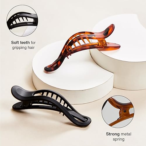 Miniatura 3 de Kitsch Pinzas planas para el cabello  Pinzas planas para mujer  Clip de pinza para cabello fino y grueso  Pinzas planas grandes para el cabello