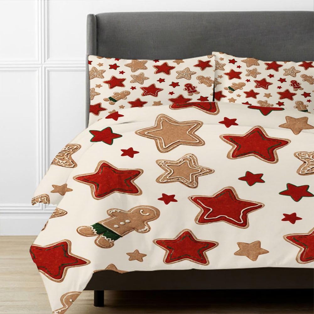 Funda NóRdica 3D 240x260 cm, Tema Navideño, Set de 3 Piezas con 1 Funda NóRdica XXL y 2 Fundas de Almohada, Material EcolóGico, DiseñO Reversible, Cremallera, 7820