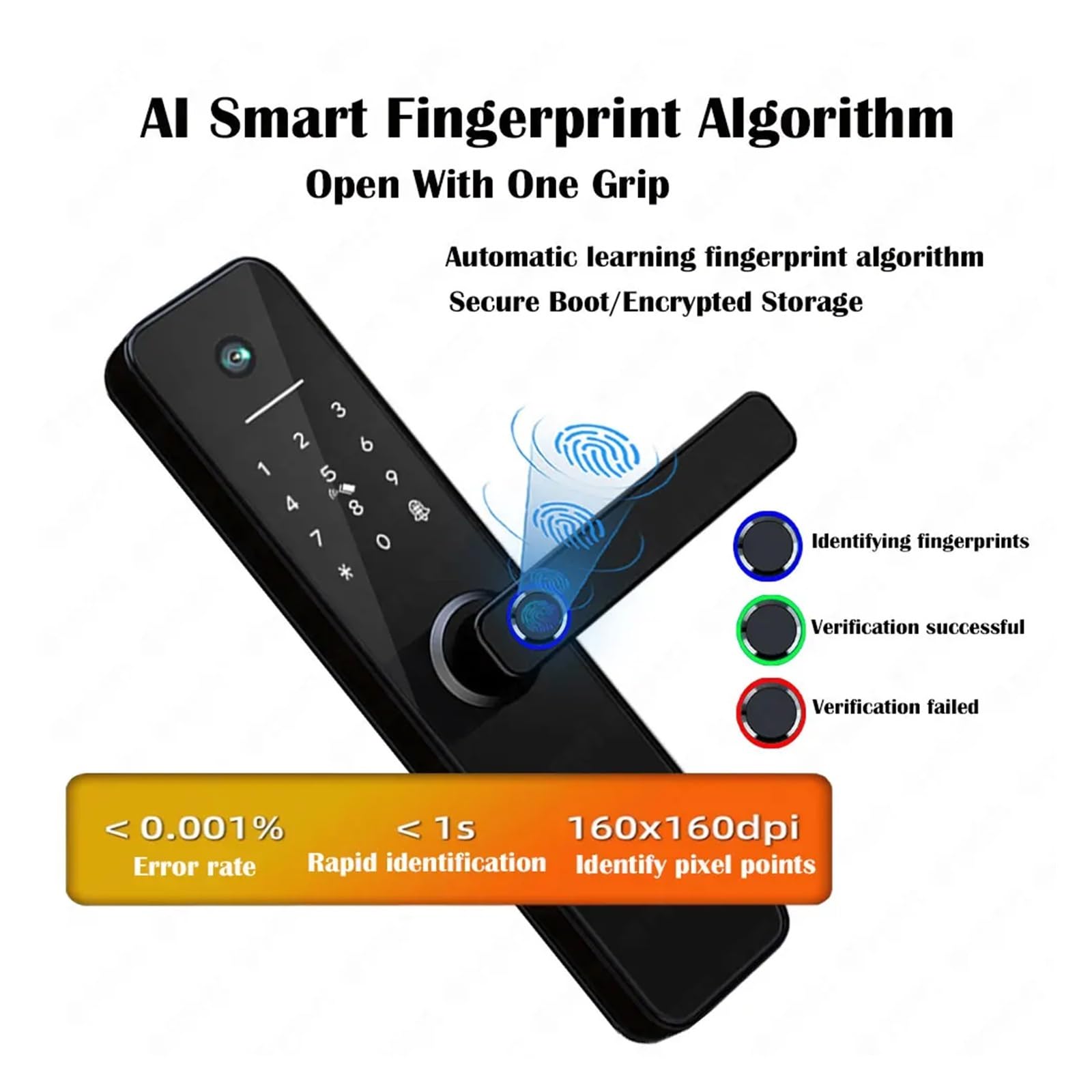 Tuya Wifi 指紋ドアロック デジタル電子ロック スマートキー Amazon｜Tuya ビジュアル Wi-Fi デジタル電子スマート指紋ドアロック