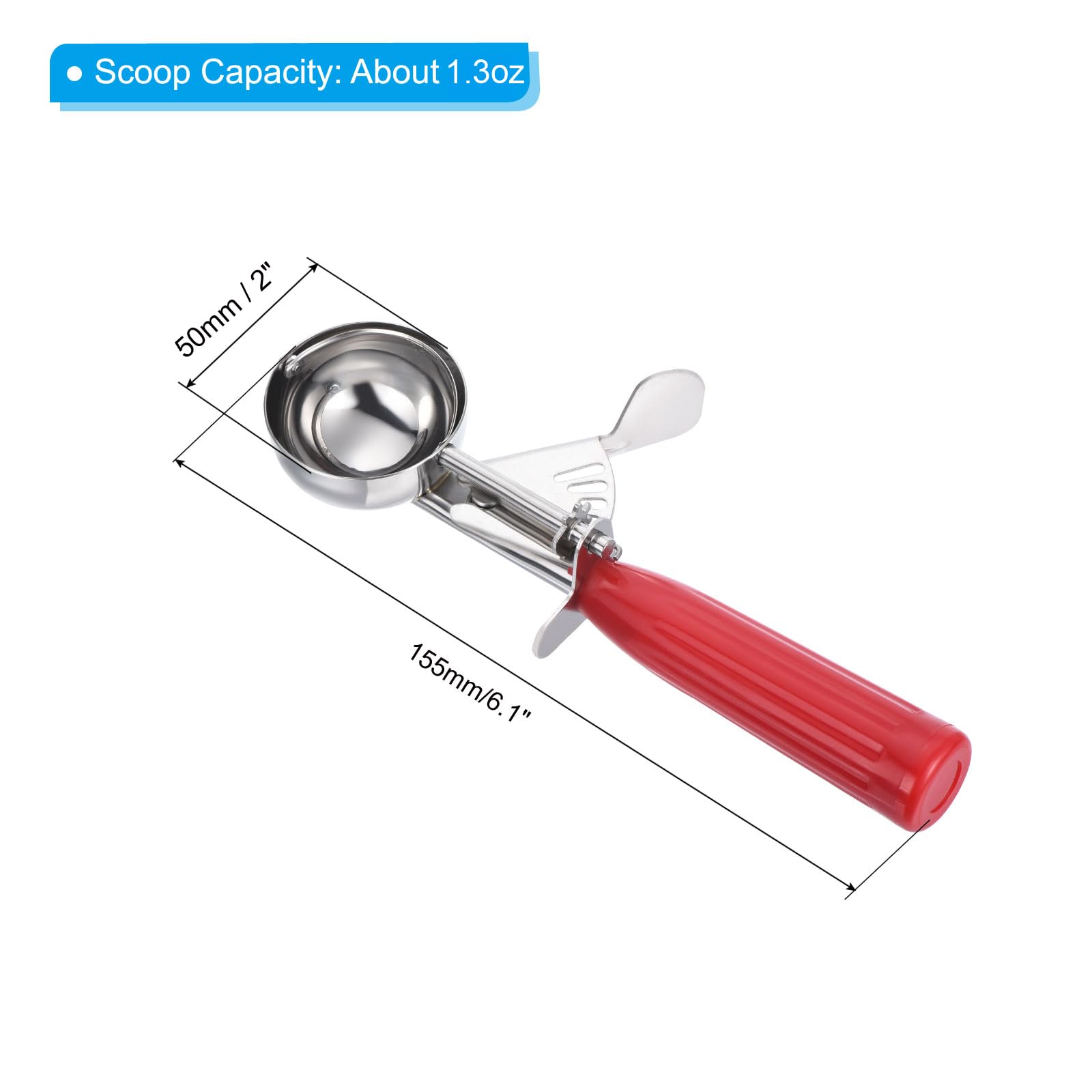 PATIKIL 1.3 Ounce Ice Cream Scoop with Trigger - Image 2