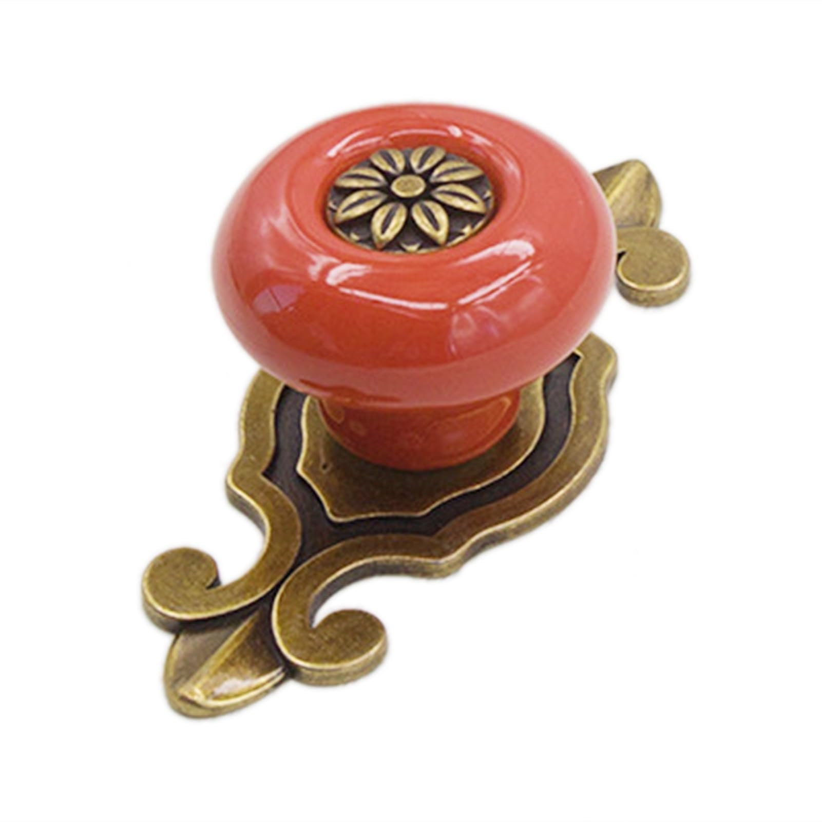 WLIHDB 5Pairs Vintage Ceramic Closet Knobs Single Hole Cabinet Pulls Suitable for Drawers for Chest of Drawer(Color2)
