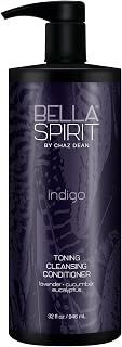 Bella Spirit by Chaz Dean Indigo Toning Cleansing Hair Conditioner - Adds Moisture to Dry, Curly, & Fine Hair, Shampoo Alternative for Women & Men, Hydrating & Moisturizing - 32 fl oz (Pack of 1)