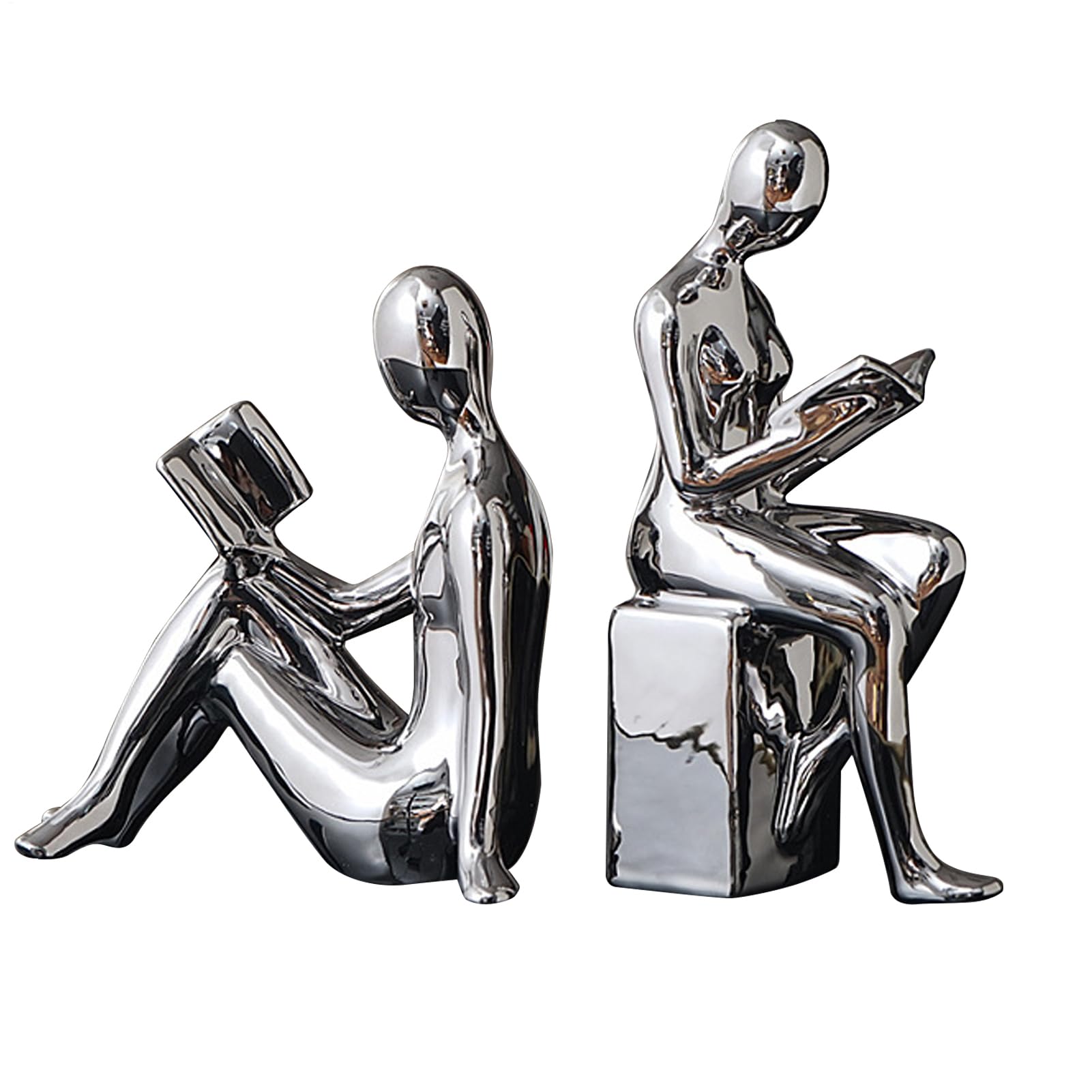 Serre-livres décoratifs élégants et lourds avec statue abstraite haute performance
