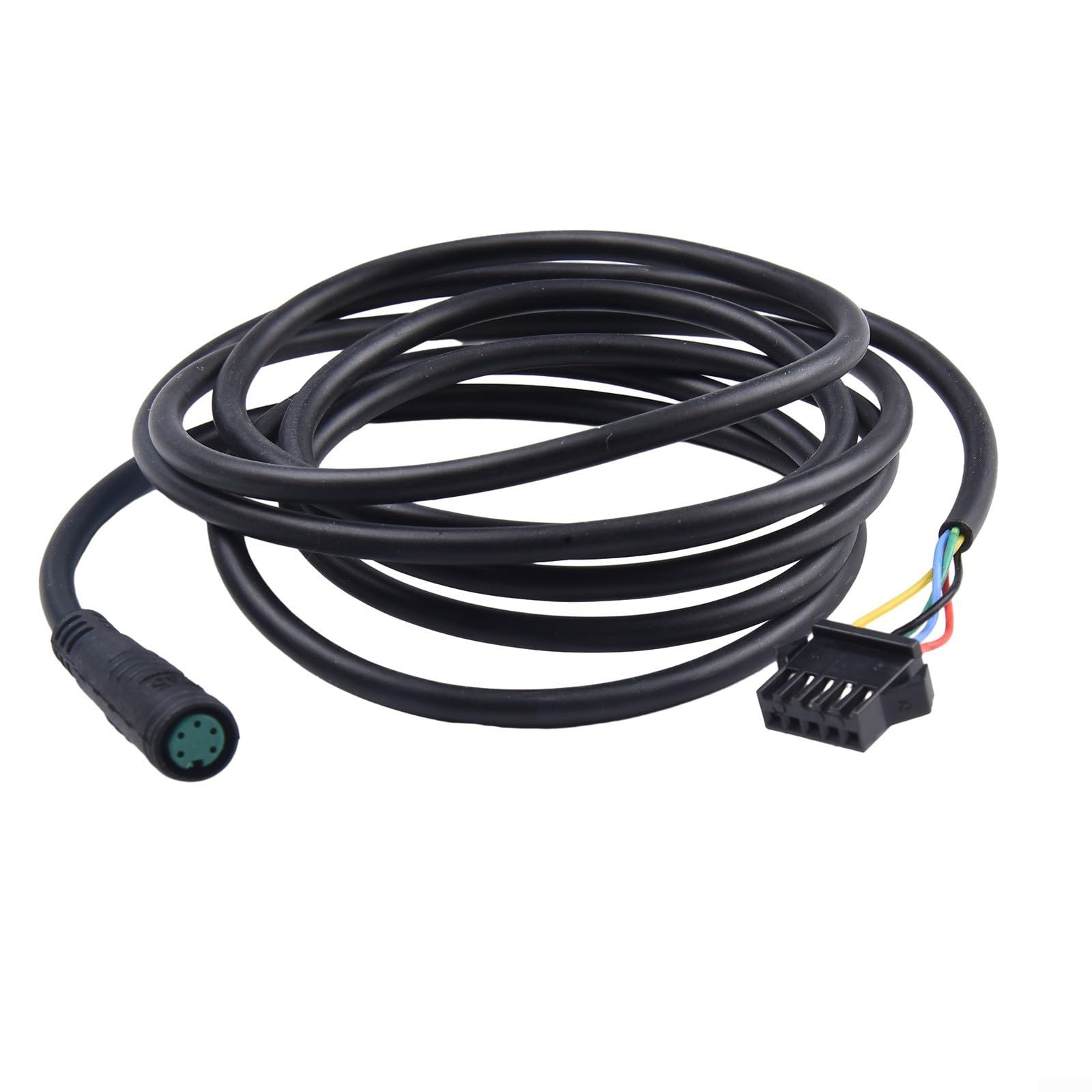 Electric For Bicycle Extension Cable 1.7m, 5-Pin SM Connector Display Adapter for E-For Bike Controller Instrument, Black Wiring Harness to Extend Dashboard Connection