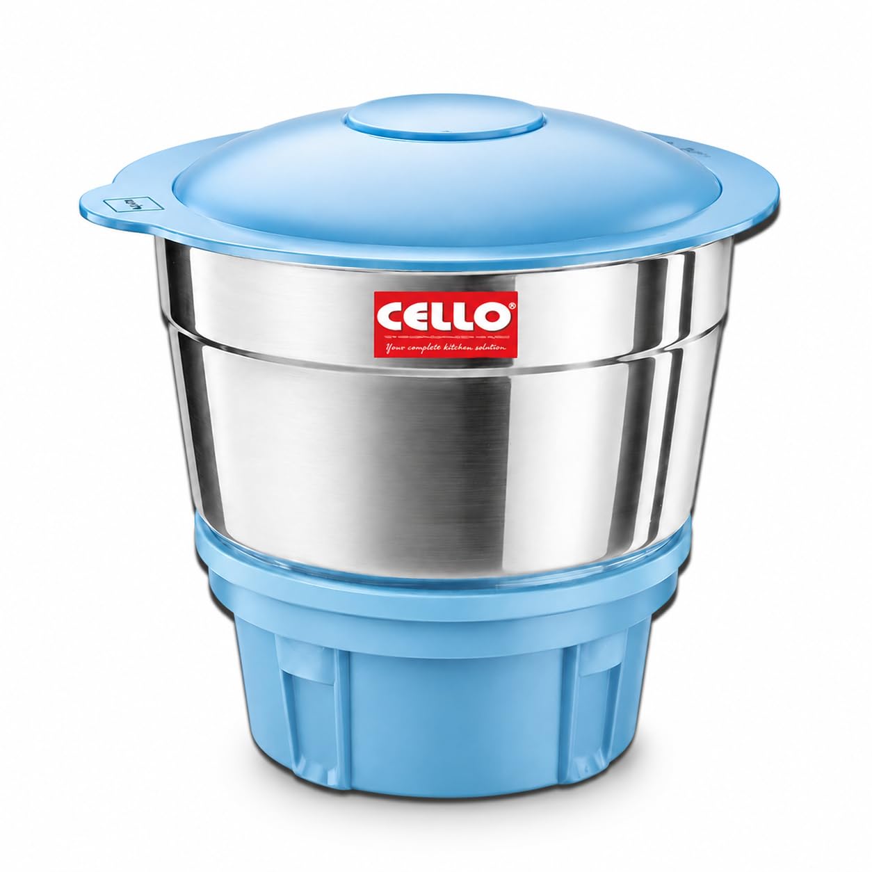 CELLO Stainless Steel Chutney Jar 400ml for Mixer Grinder | Leak-Proof Lid | Food-Grade SS Body | 4 Teeth Compatible | Heavy Duty Grinding Jar for Chutney, Masala & Spices (Sky Blue)-image-16