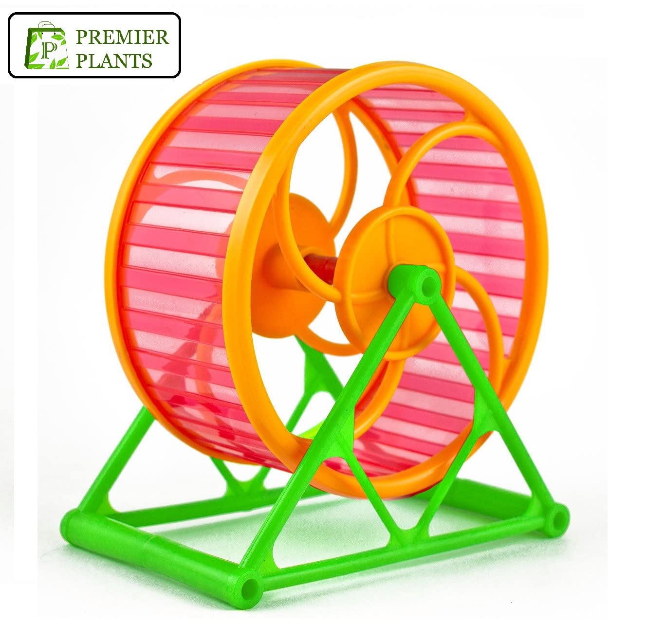 PREMIER PLANTS 12.5 cm Jumbo Running Cum Jogging Cum Exercise Wheel for Hamster/Dwarf/Gerbil/Mice/Mouse Random Colour - 1 Piece (Semi Covered) (Hamster Wheel) 2