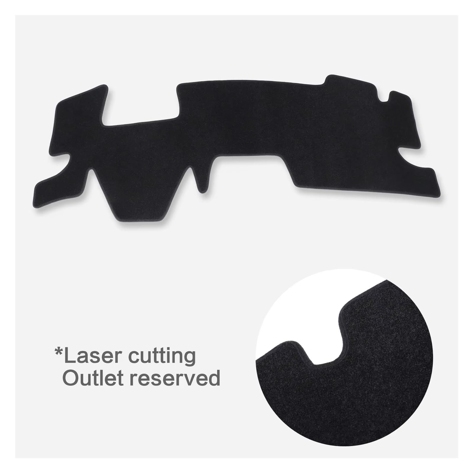 Tapis Tableau Bord intérieur Voiture Tapis Tableau Bord pour Toyota pour Yaris Cross avec Affichage Tête Haute Protection Solaire Accessoires Voiture(LHD Black)