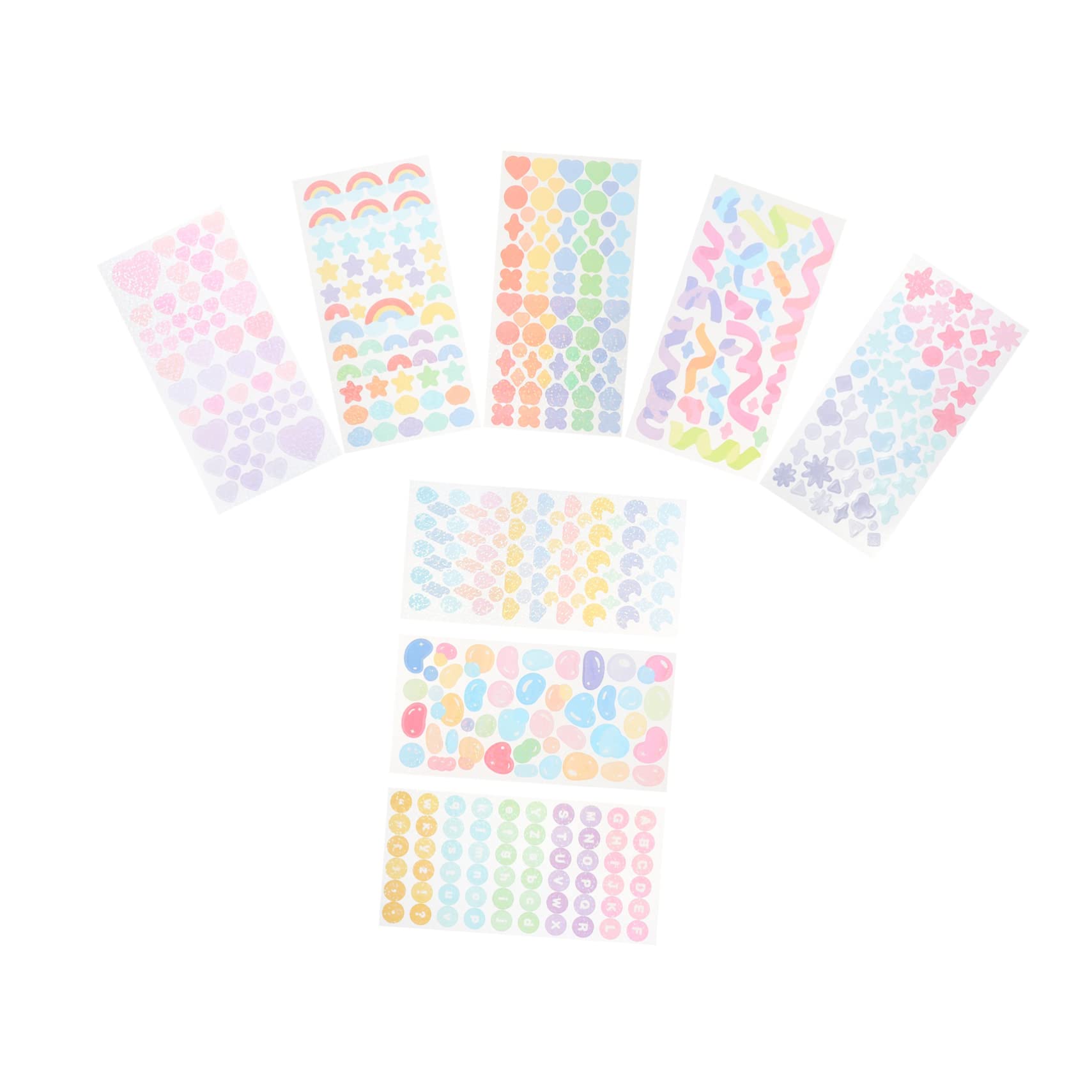 SEWACC 24blätter Selbstklebende Aufkleber Farben Dekorative Sticker Für Handbücher Tagebücher Und Scrapbooking Langlebige Und Rückstandfreie Verwendung Für Kreative Projekte