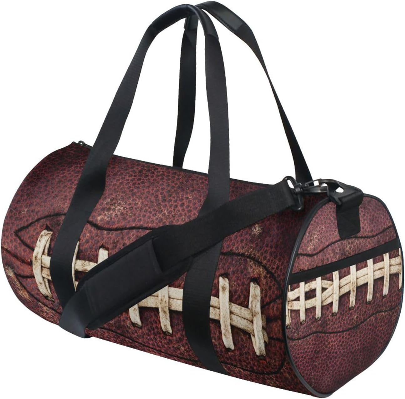 American Football Lace Duffel Bag,Canvas Travel Bag for Gym Sports and Overnight