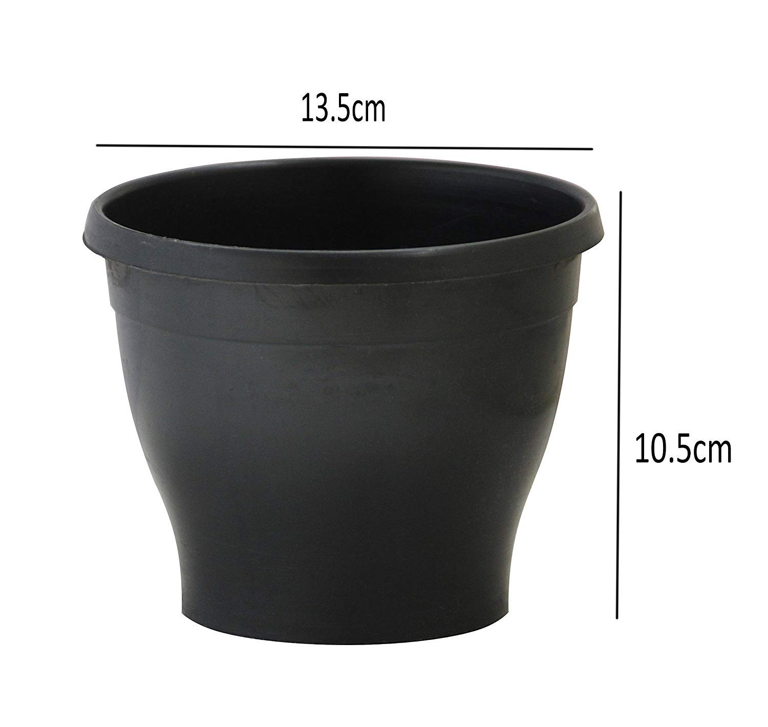 Black Plant Pots - Pack of 6 -4