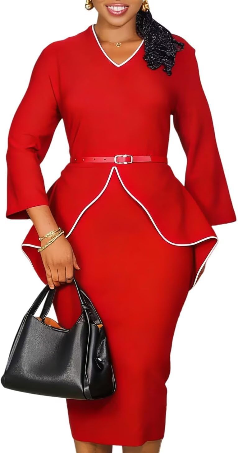 Women Church Dress Work Business Bodycon Work Formal Office Pencil Dresses