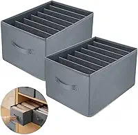 Kit C/2 Organizadores de Roupas C/7 Divisórias de Poliéster com Alças | Respirável, Dobrável, Lavável - Ideal para Guarda-Roupas, Closet, Gavetas | Marca Bigzu®