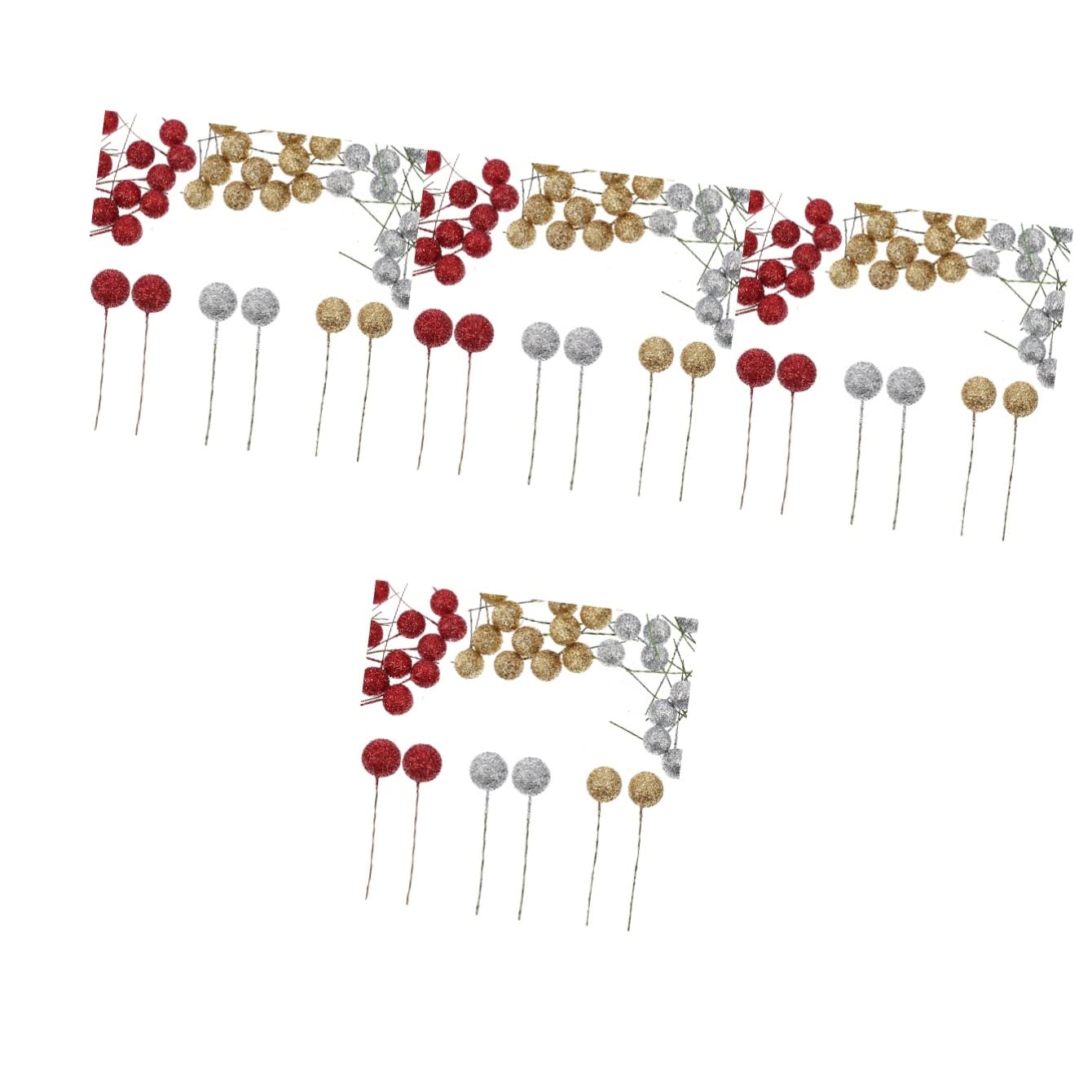 GALPADA 600piezas Bolas De Navidad Decorativas De Brillantes y Coloridas para Adornar El Árbol Fiestas y Eventos Navideños Incluye Rojas y Doradas para Crear Un Festivo