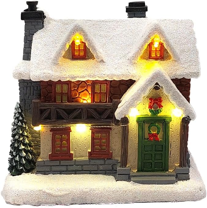 Wizardi Christmas Village - Snowy Hilltop House F07N5-6C