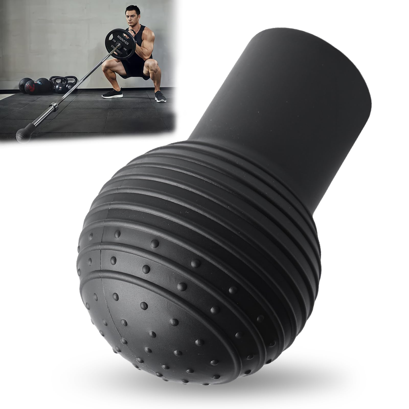 GBKDQQ Landmine - Accesorio para barra, 50 mm de silicona, base de mina terrestre con rotación de 360°, compatible con barras olímpicas de 2", accesorio de barra portátil para entrenamiento de fuerza