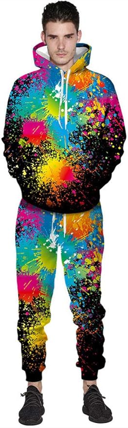 Amazon.com: WBLKD Men Tracksuit Set 3D 