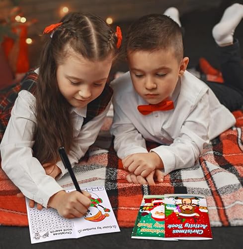 Winrain WINRAIN-CHRISTMAS ACTIVITY BOOKS-60PCS 60Pcs Christmas Activity Books Party Favors For Kids - Winter Holiday Games Coloring Maze Book In Bulk thumb #5