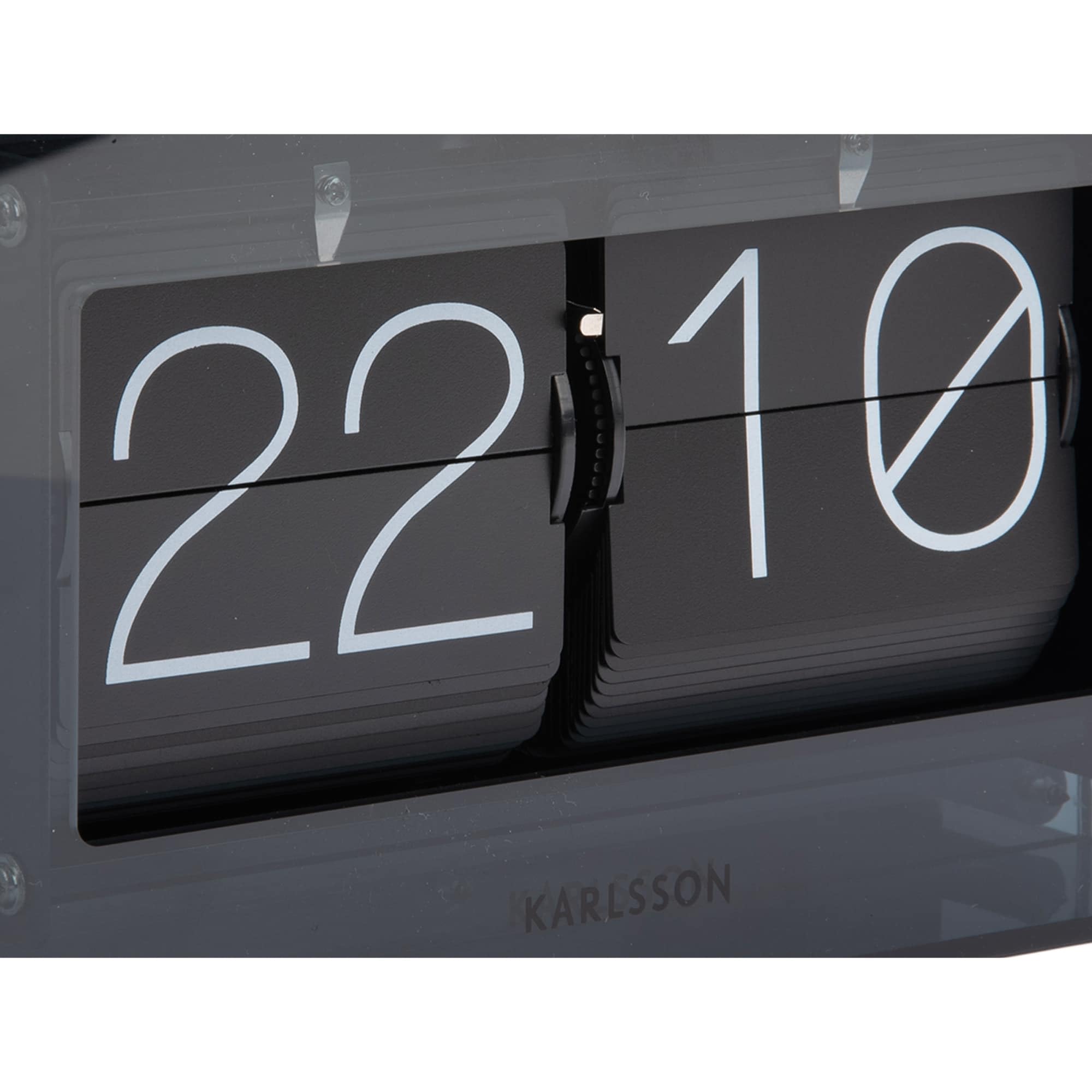 Karlsson Orologio da tavolo Boxed Flip – Nero – 20,7 x 7,1 x 11,7 cm – Rettangolo – Acrilico – Orologio da tavolo