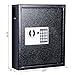HOMCOM 40 Key Steel Wall-Mounted Lockable Key Secure Lock Box Cabinet with Key Tags & Programmable Pin Security, Black
