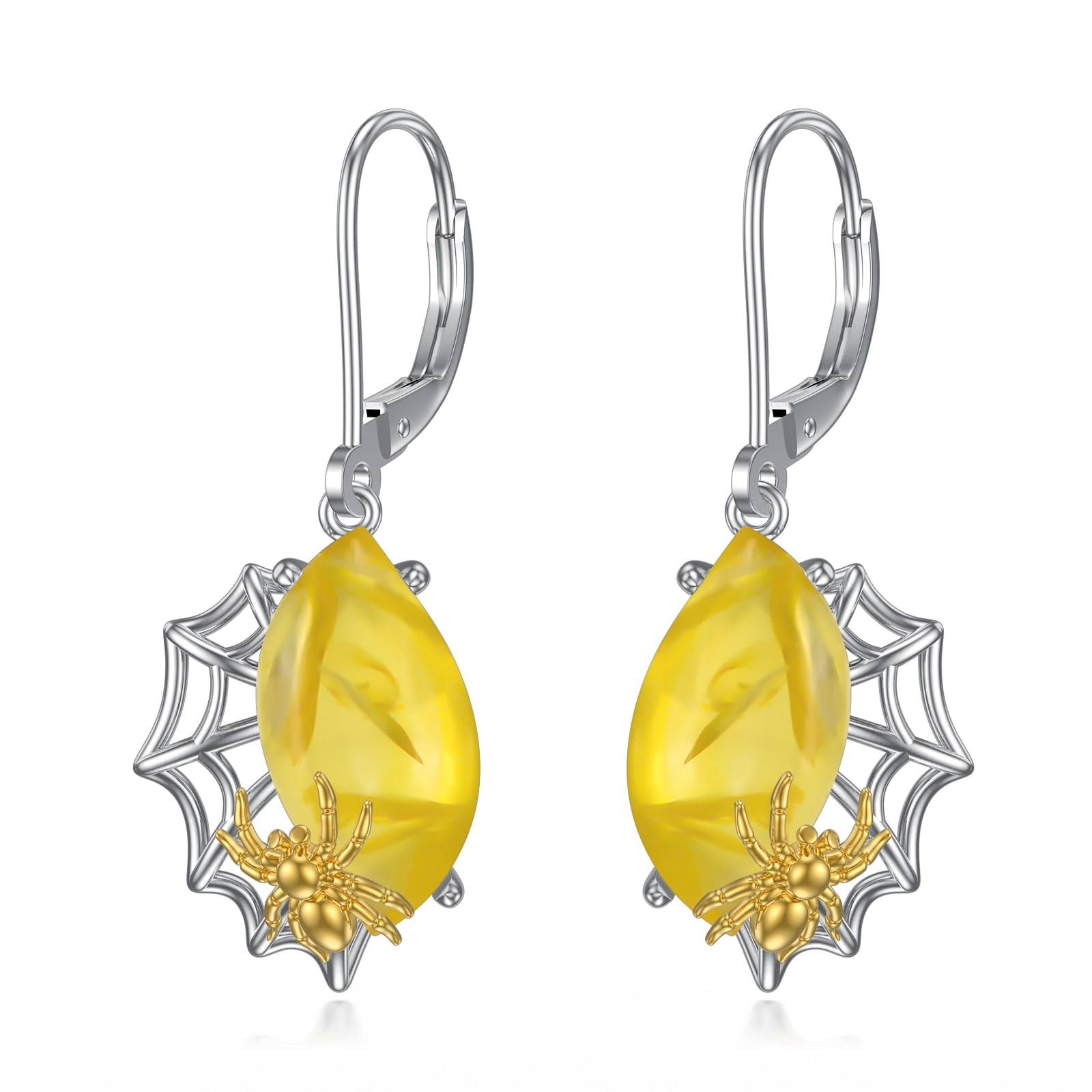 YAFEINI Schmetterling/Meerjungfrau/Spinnen/Kolibri/Kuh/Wolf/Frosch Ohrringe für Damen 925 Silber Blumen OhrringeTier Ohrhänger Geschenk für Frauen Mädchen