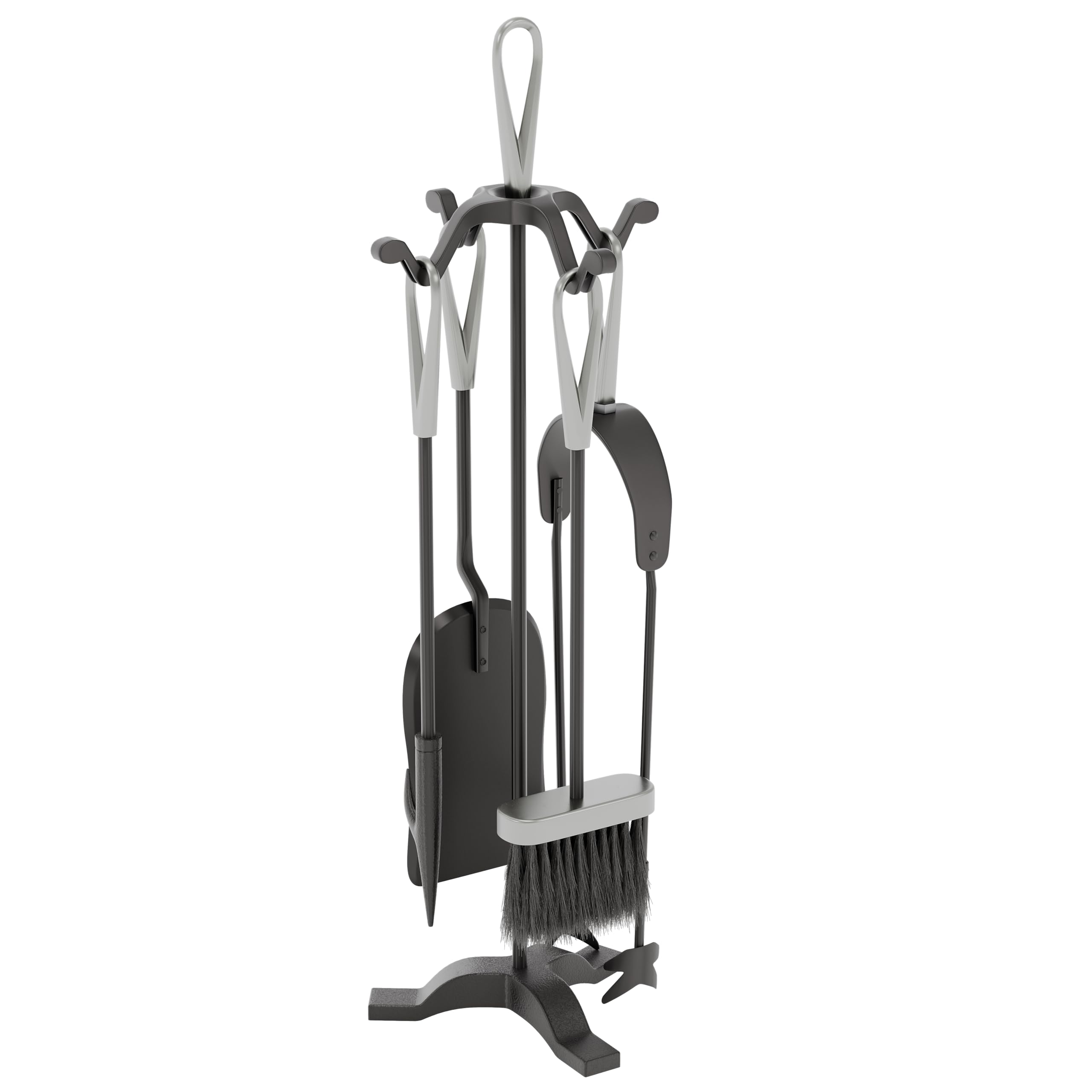 Fire Vida Buxton Companion Set, Metal, Black/Nickel, 5-Piece