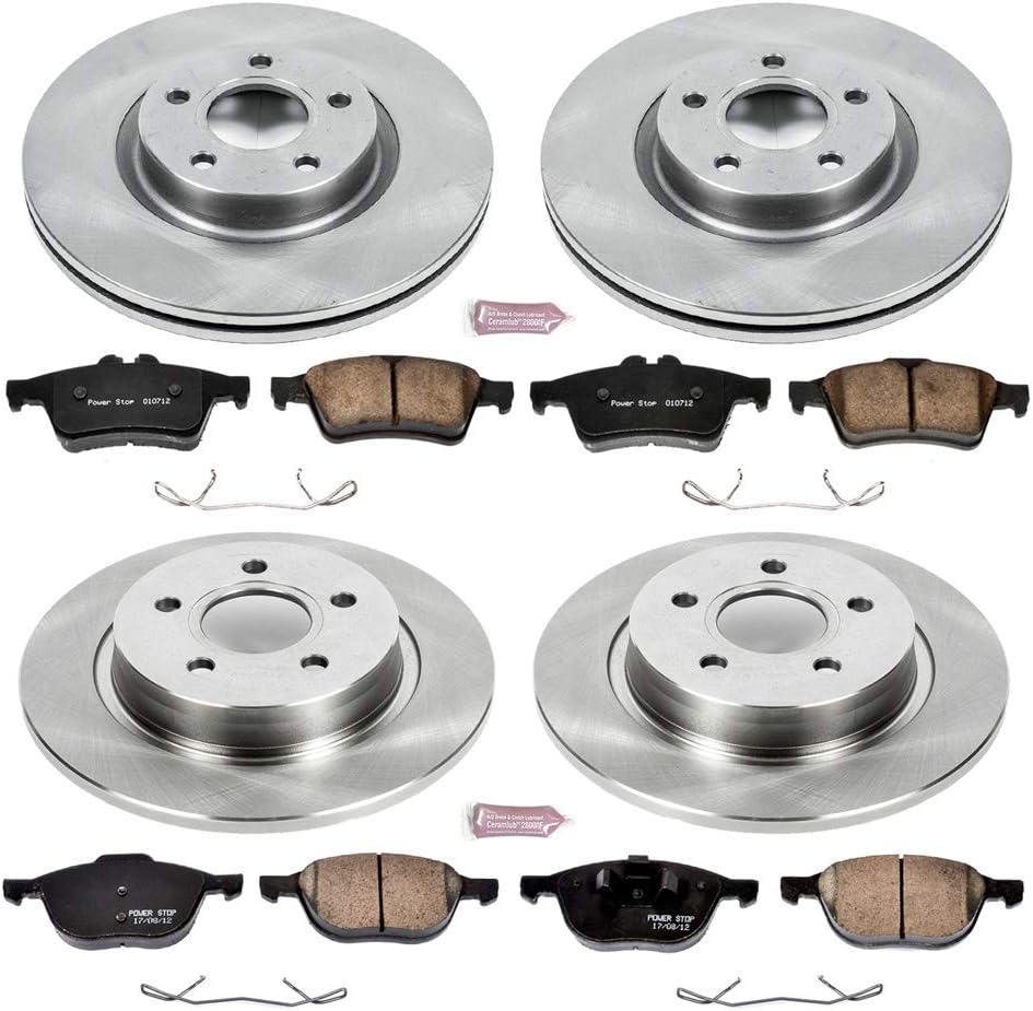 Crаzу Clеаrаnсе Power Stop KOE4051 Autospecialty Front and Rear Replacement Brake Kit-OE Brake Rotors & Ceramic Brake Pads