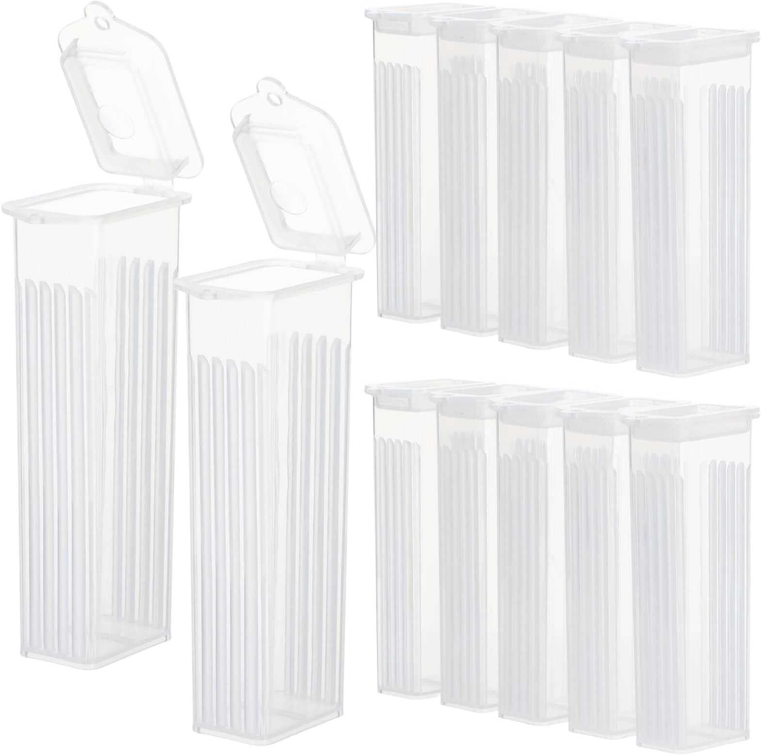 50Pcs Microscope Glass Slides Box PP Slide Box for Safe Storage Easy Cleaning White