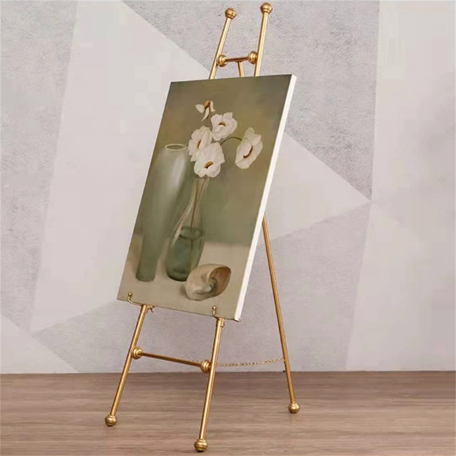 RUHEN Soporte para exhibición de Carteles Caballete de Hierro Caballete portátil y Plegable para Pintar o Dibujar Caballetes de Estudio con Estructura en Forma de A para Artistas