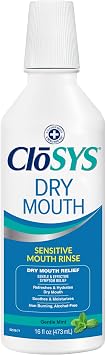 CloSYS Dry Mouth Mouthwash Rinse, 16oz, Mild Mint Flavor