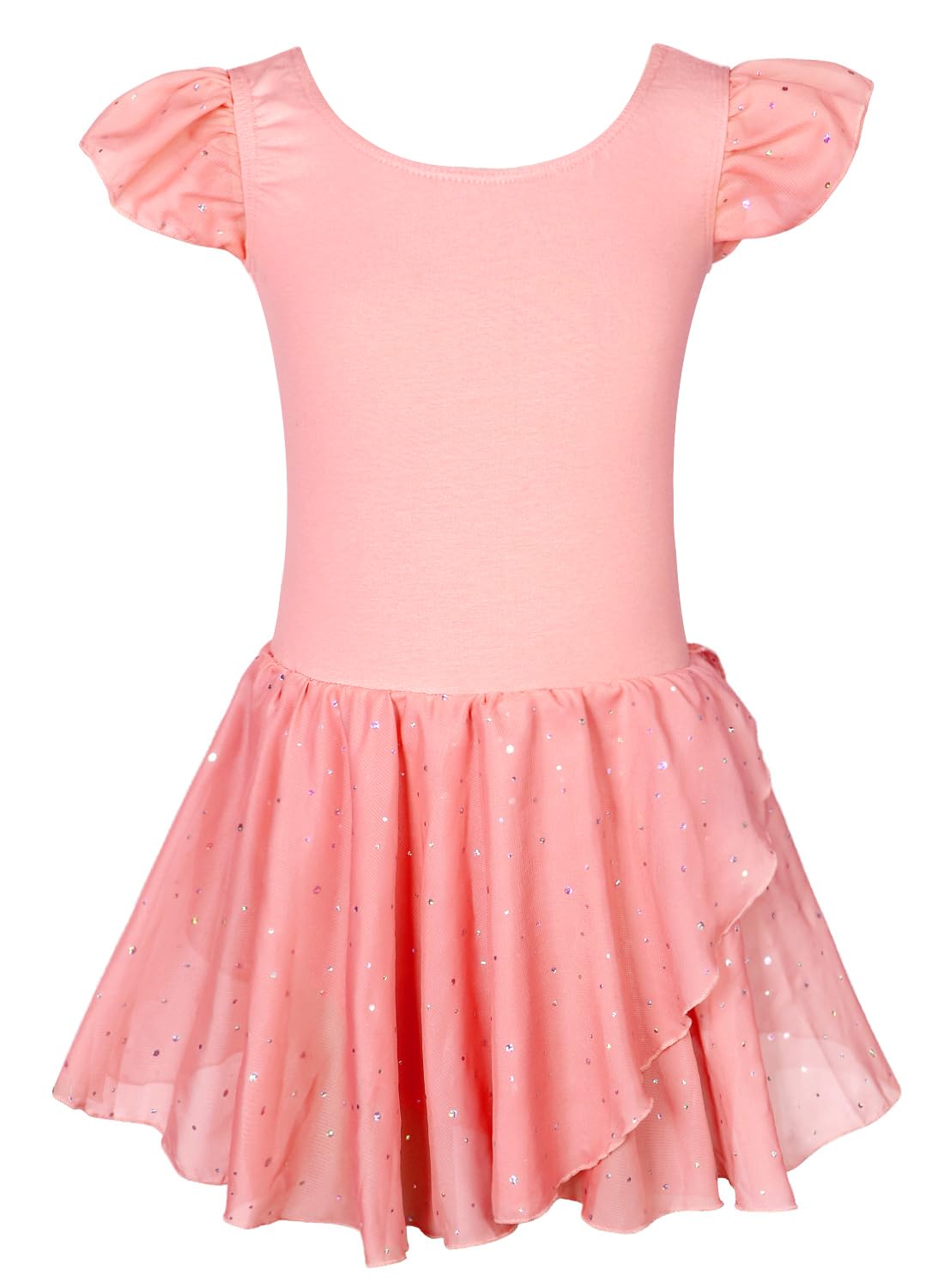 EQSJIU Girls Ruffle Sleeve Ballet Dance Dress Tutu Skirted Leotard Ballet Outfits Dance Leotard for Girls 1-10 Years-image-29