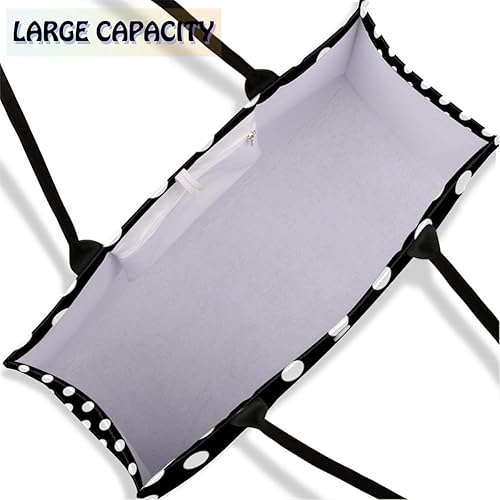 Miniatura 7 de Bolso de mano grande clásico de lunares, bolso de hombro decorativo para mujeres, profesores, enfermeras, trabajo, compras, viaje, bolso, Lunares