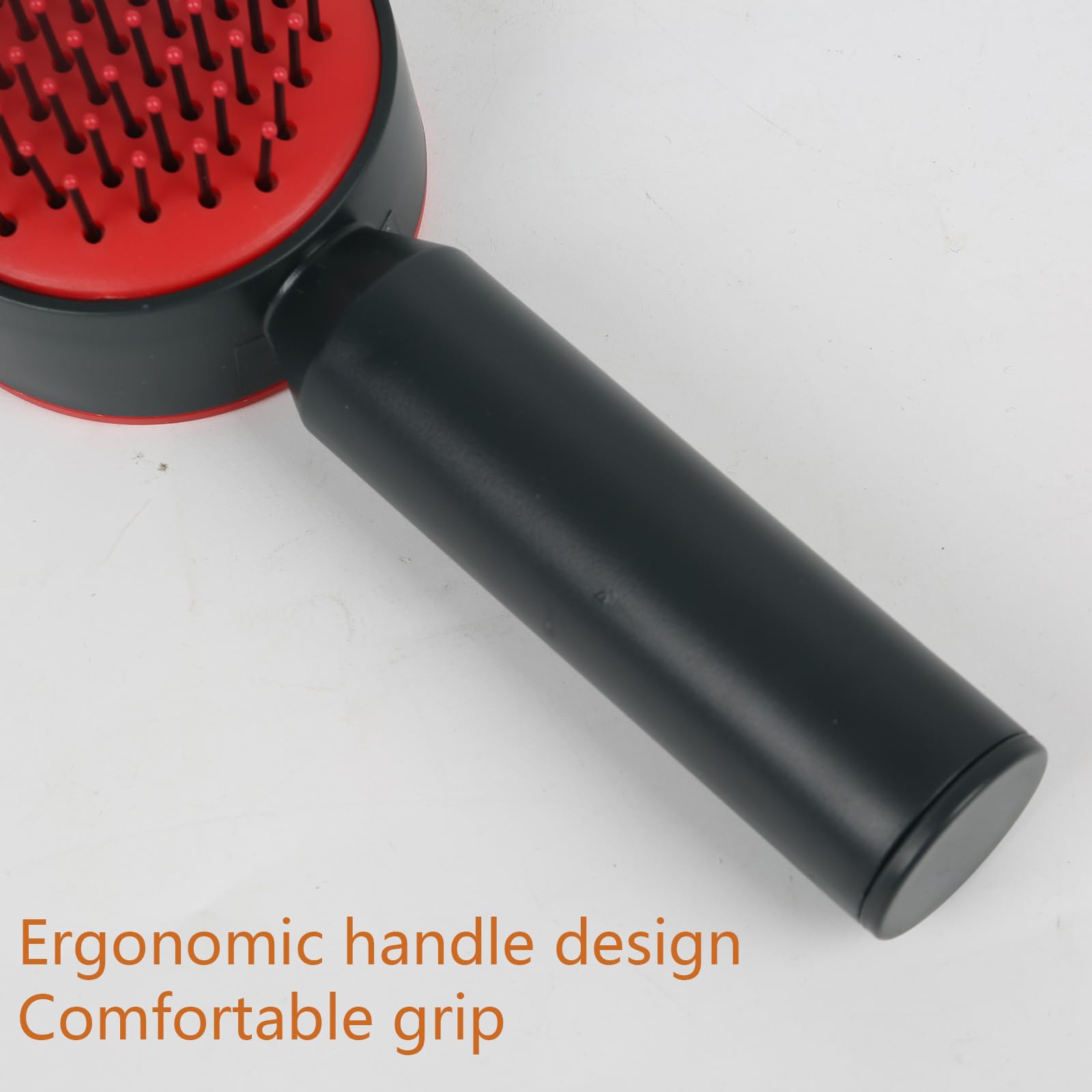 Kyaoayo Self Cleaning Hair Brush for Women Men & Children, Soft Massage Bristle Paddle Brush, Airbag Massage Comb - Image 4