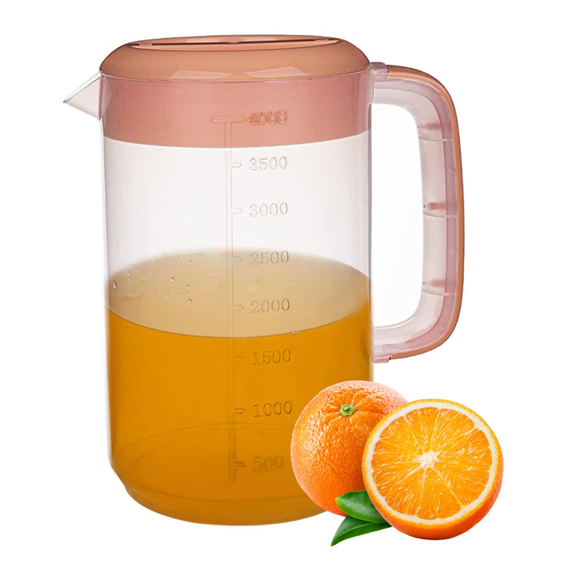 Bonalake Water Jug Plastic Water Carafe Jug 4L Large Carafe Drink Pitcher Clear Drink Pitcher for Summer Drinks Making Plastic