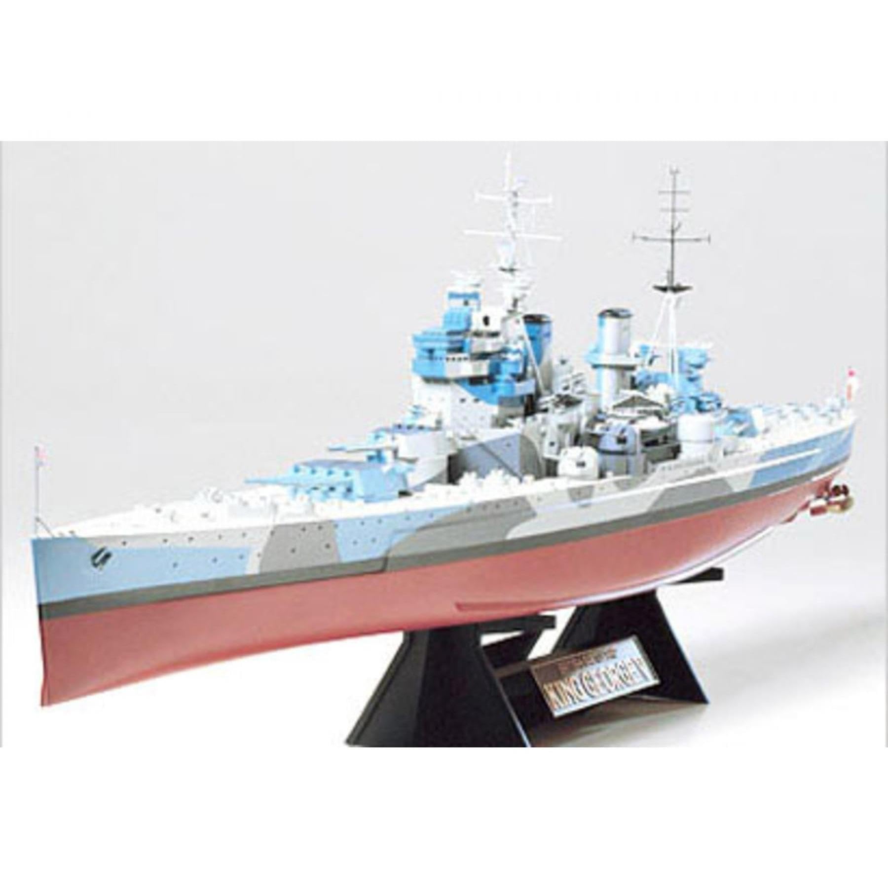 Tamiya 78010 1:350 Brit. Pancernik Król Jerzy V-Modelarstwo, Rękodzieło, Hobby, klej, Plastikowy zestaw, wielokolorowy