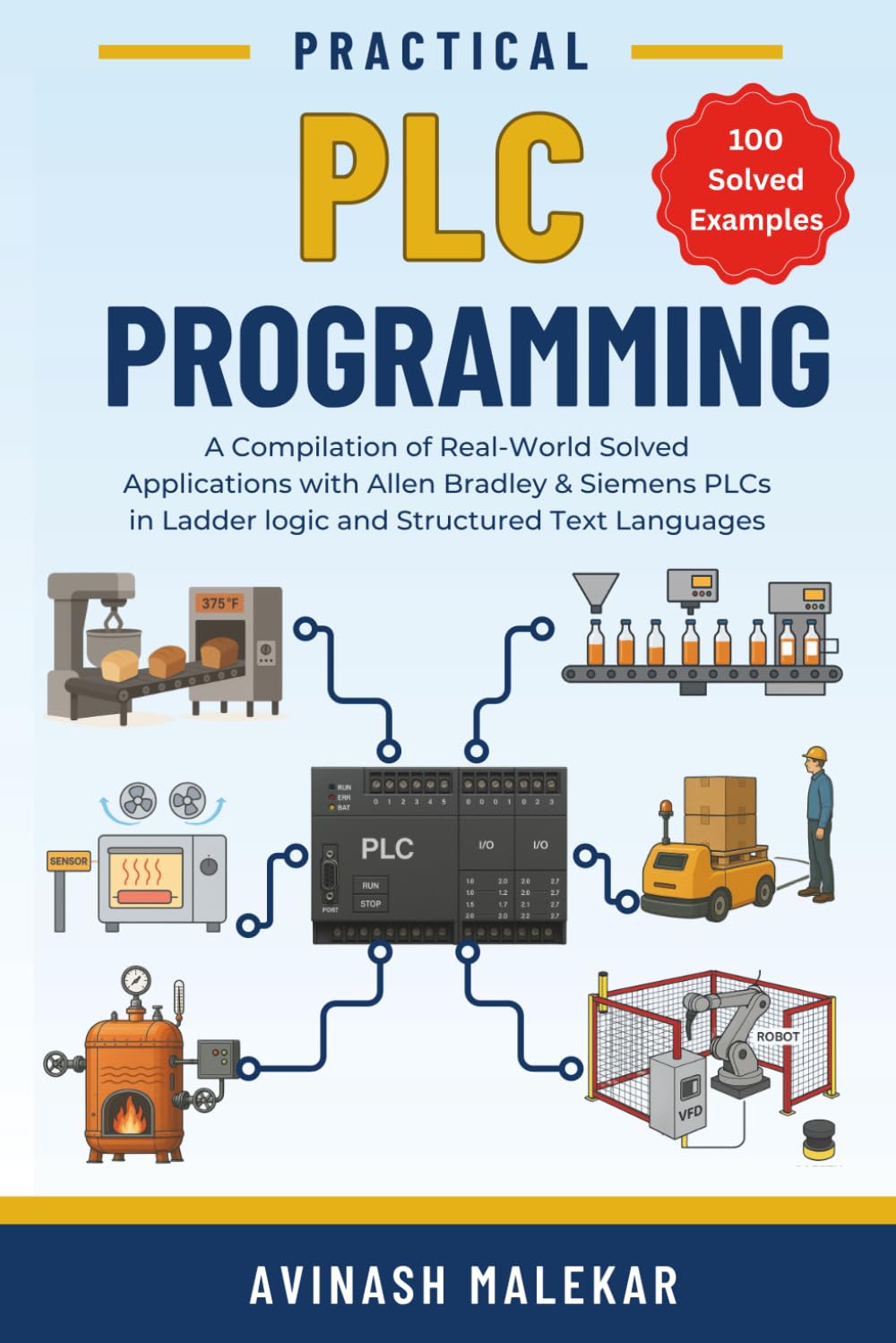 Practical PLC Programming: A Compilation of Real-World Solved Applications with Allen-Bradley & Siemens PLCs in Ladder and ST Languages (Industrial automation)