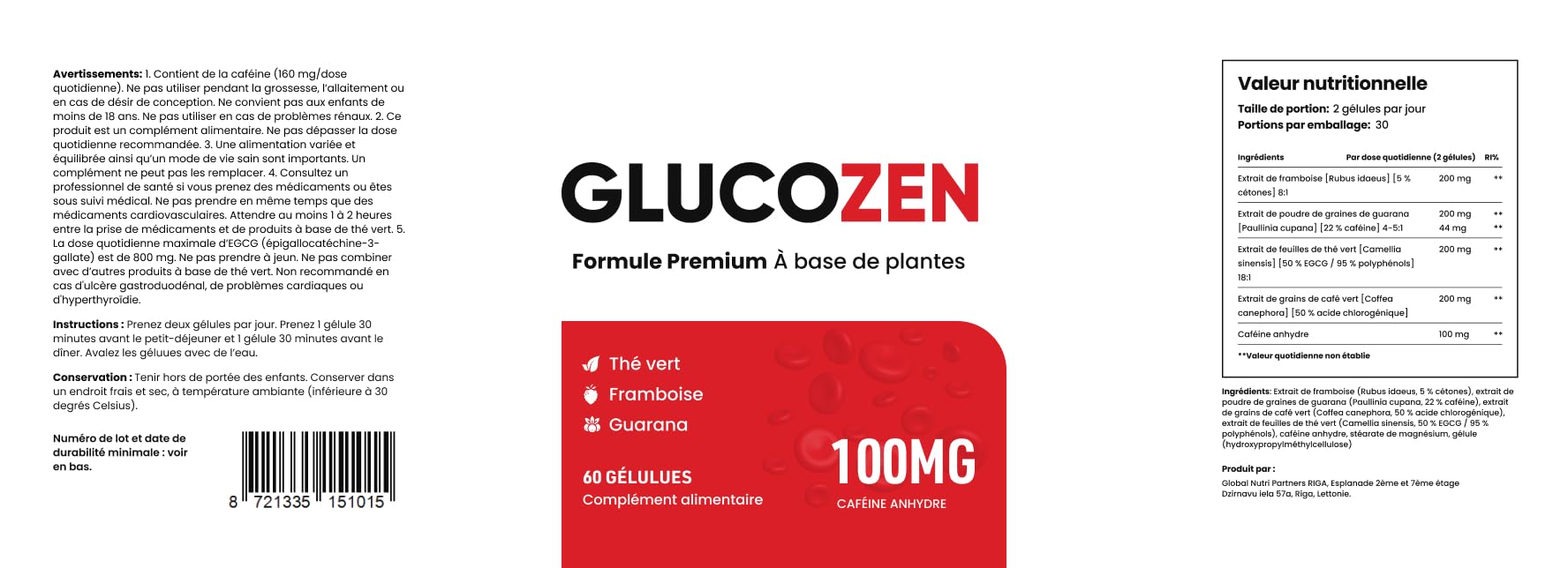 Glucozen – Complément alimentaire botanique pour le quotidien, 60 capsules – 450 mg