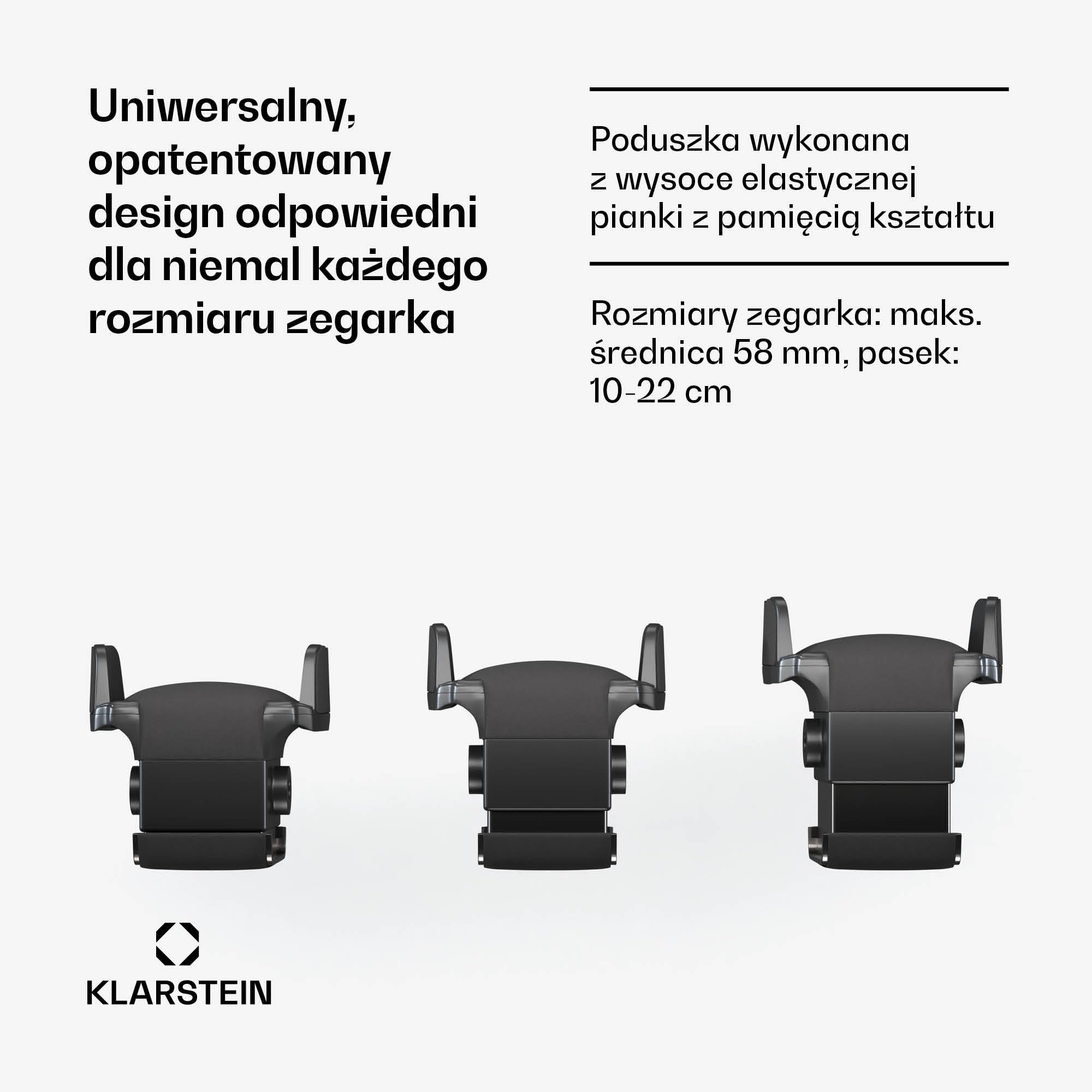 Klarstein SecureTouch Rotomat do zegarków na 10 zegarków – Automatyczny rotomat z blokadą na odcisk palca, Cichy japoński silnik, Wyświetlacz LCD i pilot, Oświetlenie LED, Szuflada na biżuterię
