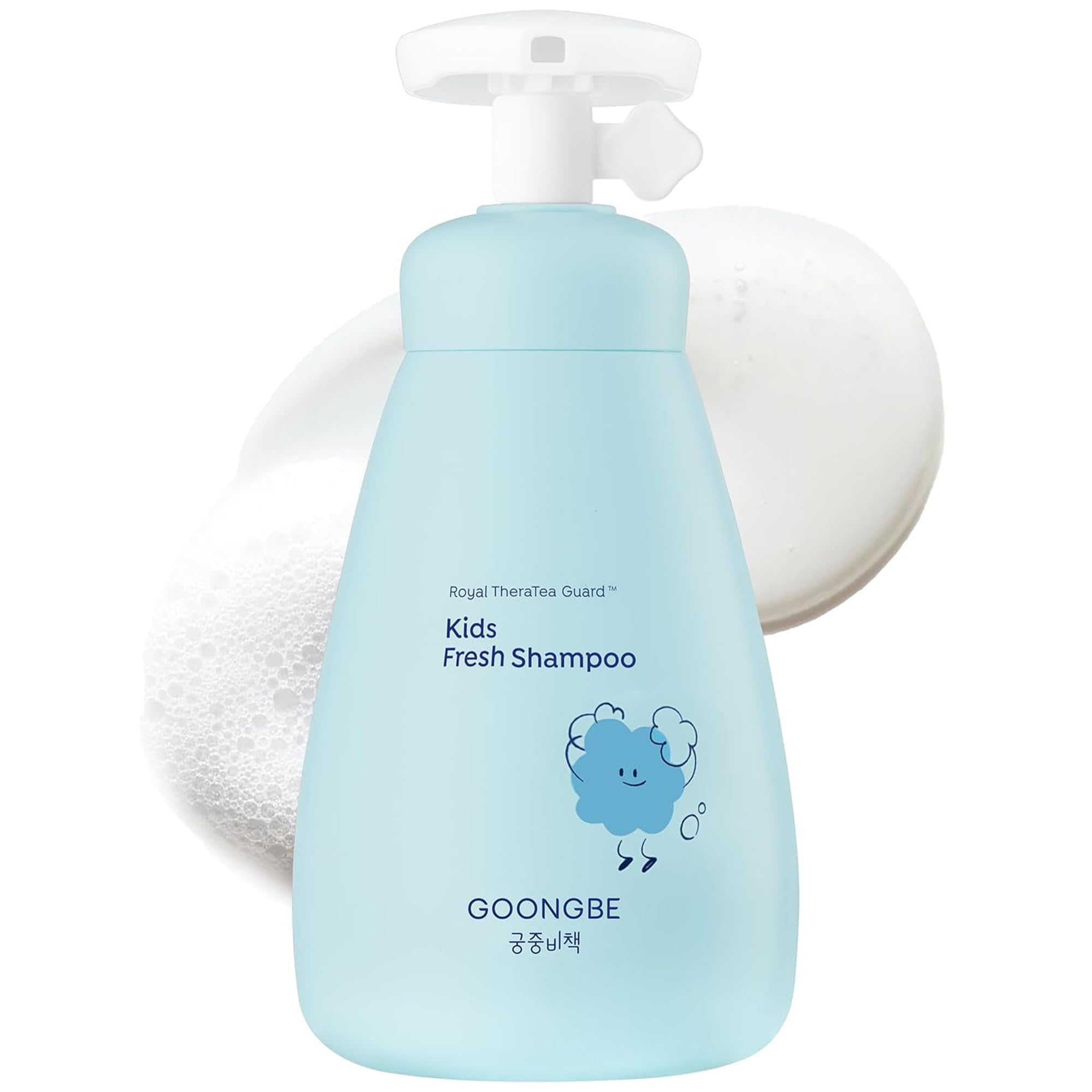 GOONGBE Kids Fresh Shampoo – Oily Scalp Deep Cleanse for Active Kids – Micellar Purifying with Moringa Extract – Silicone-Free Low pH, Allergen-Free, Korean K-Beauty Scalp Care, 10.1oz