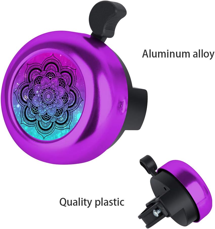 Cristin Tang 自転車ベル 曼荼羅 シャイニー キュート クリア サウンド 調整可能 サイズ アルミニウム バイク アクセ