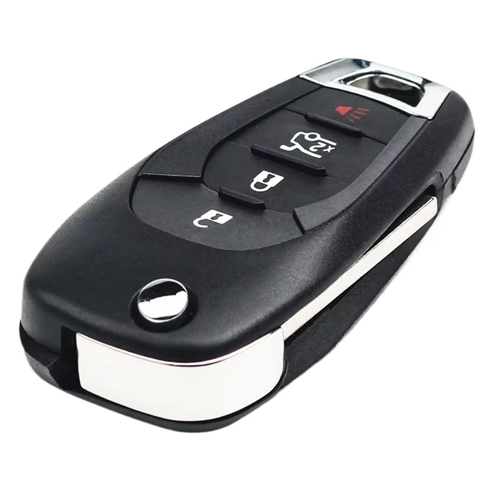 Kompatibel Mit Chevrolet Für Cruze 2014 2015 2016 2017 2018 2 3 4 Tasten Fernbedienungsgehäuse Für Klappschlüssel Schlüsseletui-Hülle(4 Buttons)