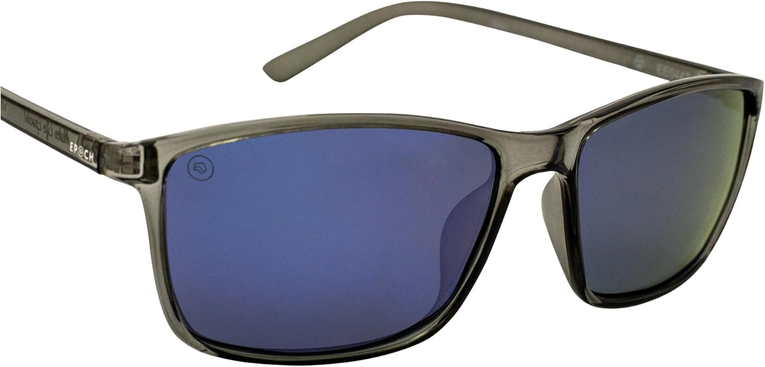 Epoch Eyewear Murphy Sports Polarized Sunglasses Motorcycle Riding Glasses Gray Frame w/Lavender Mirror Lens - Image 6