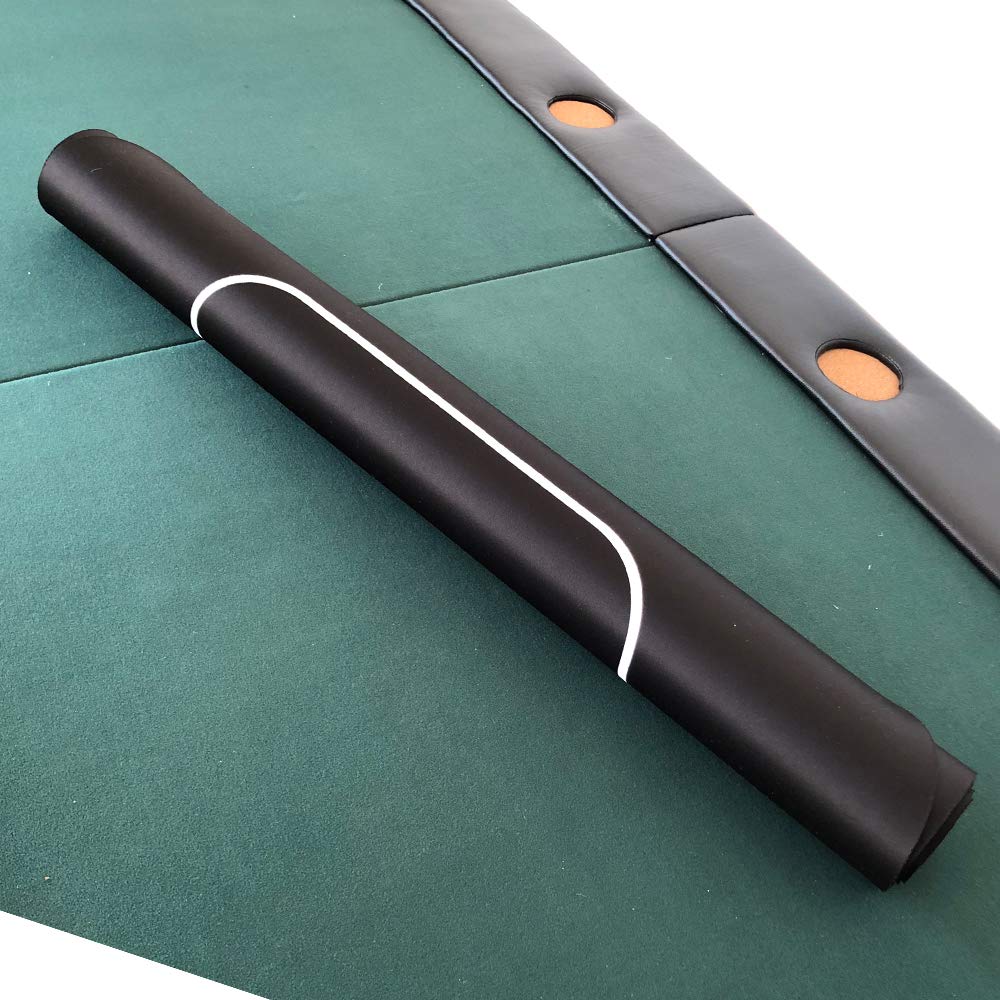 Yuanhe Alfombrilla de póquer rectangular portátil de 70 x 35 pulgadas de espuma de goma para póquer (negro)