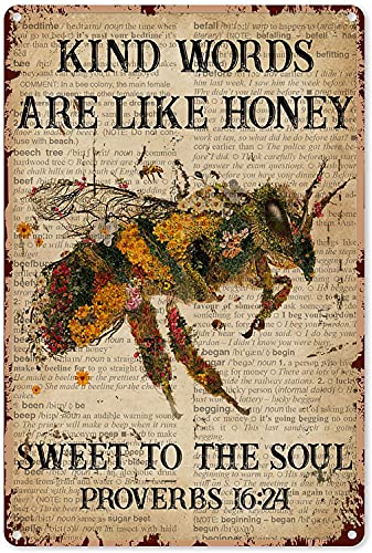 �K�[�f���e�B���������� Kind Words are Like Honey Bee �u���L�Ŕ� ���� ���B���e�[�W �V�b�N ���^���|�X�^�[ �Ǒ��� �A�[�g �M�t�g �� ���O ����p 30.5x20.3 cm